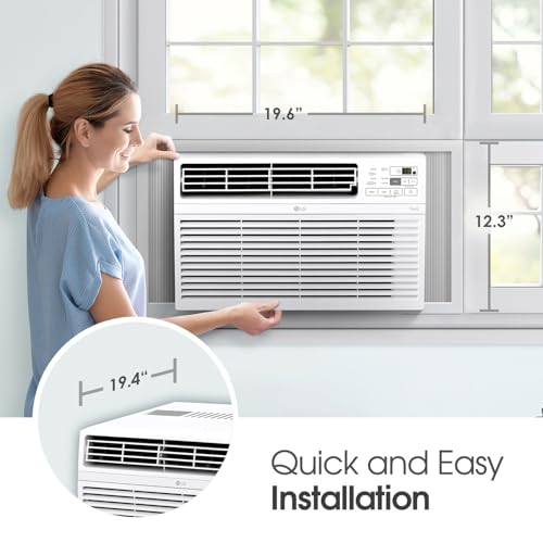 LG 8,000 BTU Window Air Conditioner with Remote Control for 350 Sq. Ft.