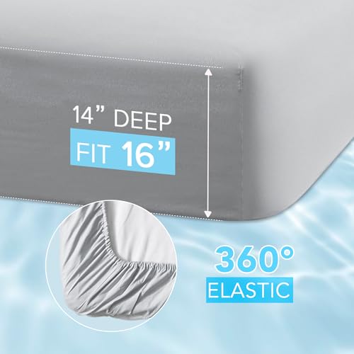 Moisture Wicking Queen Fitted Sheet, Cooling Microfiber for Night Sweats