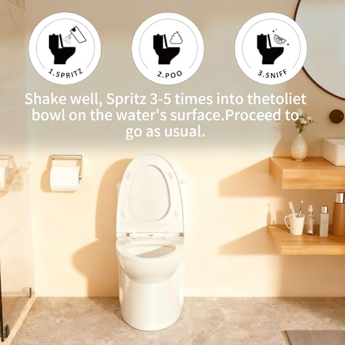 Travel Size Toilet Spray 6-Pack - Pocket Size Pre-Poo Odor Deodorizer