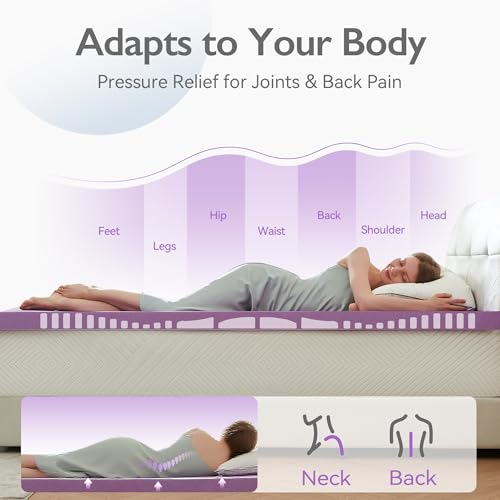 Cooling Gel Memory Foam Mattress Topper for Pressure Relief - Twin