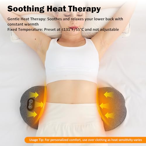 3-in-1 Back Massager with Heat & Vibration for Lumbar Support