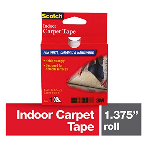 Double Sided Heavy Duty Carpet Tape for Indoor Rugs 1.5 in x 14 Yards