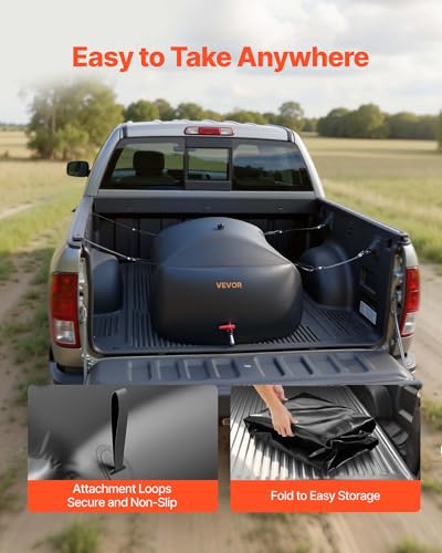 87.2 Gal Collapsible Water Storage Bladder, Wear-Resistant PVC Tank