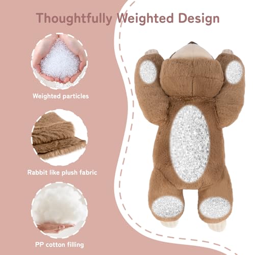 Weighted Sloth Stuffed Animal, 20-inch 3.3 lb Sensory Plush Body Pillow