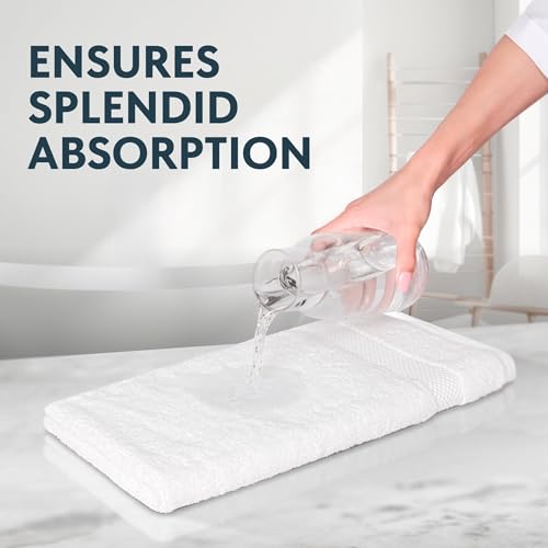 White Classic Luxury Cotton Washcloths 13x13 Inch - 650 GSM Turkish |
