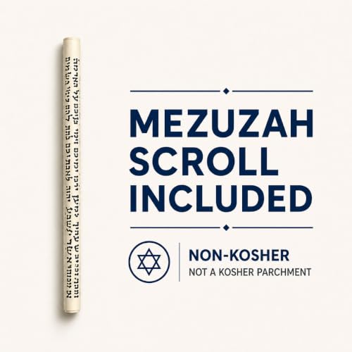 4-Inch Handcrafted Art Glass Mezuzah Case, Weatherproof Indoor Outdoor Mount