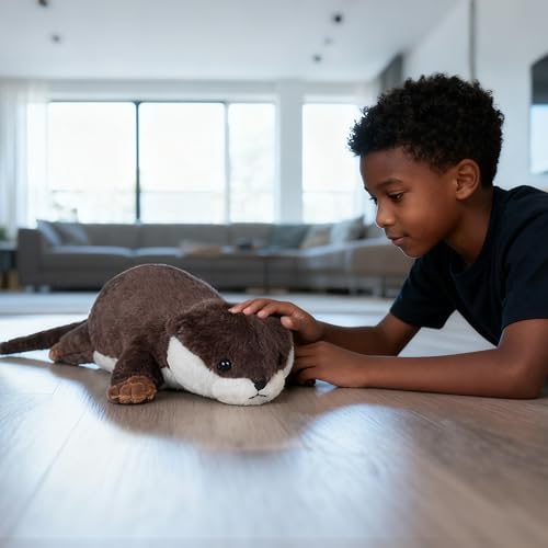 Weighted Otter Stuffed Animal, 4.1 lbs Huggable Plush Pillow, 18-Inch