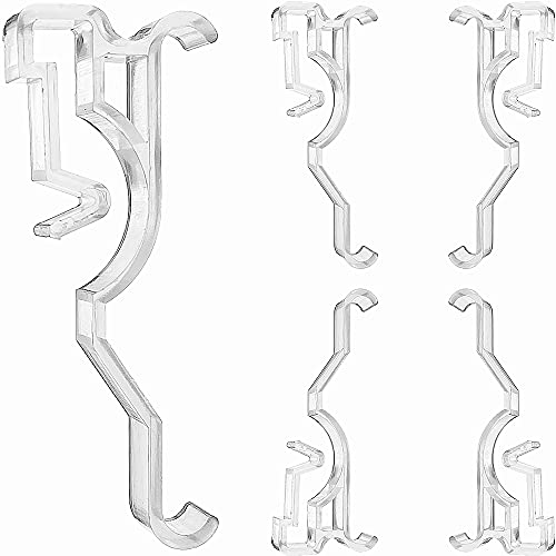 2.5-Inch Clear Plastic Valance Clips for 2-Inch Arc-Edge Blinds (6-Pack)