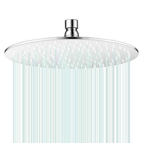 10-Inch Stainless Steel Rain Shower Head - Ultra-Thin High Flow Chrome