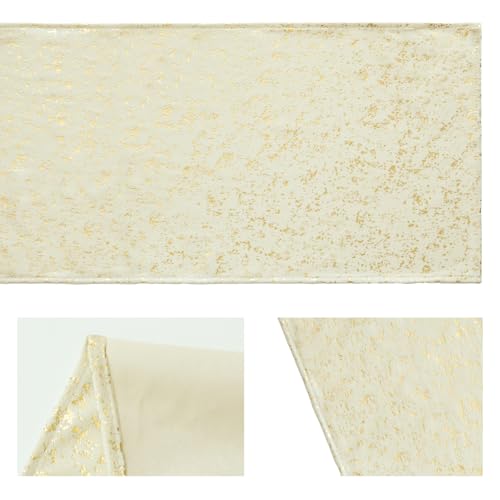Artoid Mode Beige Dutch Fleece Table Runner 13x72 Inch for Dining & Home Decor