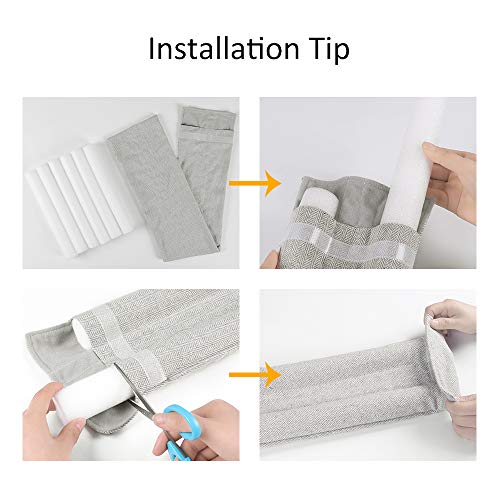 36-Inch Double Sided Under Door Draft Stopper - Machine Washable Noise Blocker