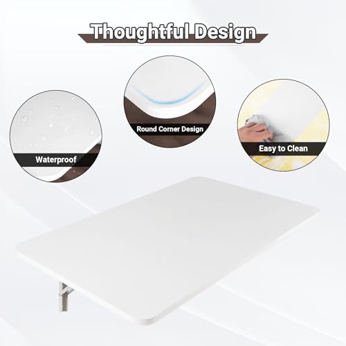 Wall Mounted Folding Table 31.5" x 15.7" - Space Saving Desk for Small Spaces
