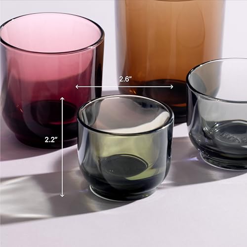 Fellow Pirch Espresso Shot Glasses Set of 2, 3.5 oz, Weighted Thick Glass - Woodland Variation