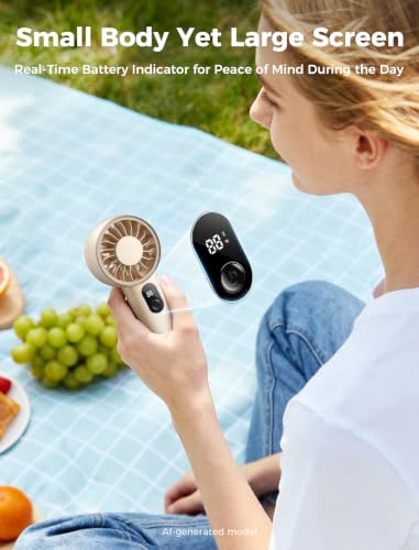 Aecooly Mighty Portable Handheld Fan USB Rechargeable Mini Personal Fan