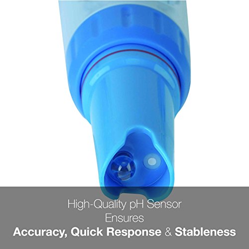 Waterproof pH Pocket Tester Kit with Replaceable Probe and LCD Display