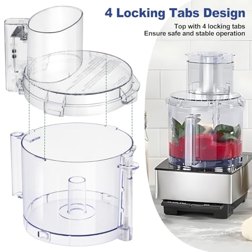 4-Tab Food Processor Work Bowl Cover for 14-Cup Models DLC-005AGTXT1