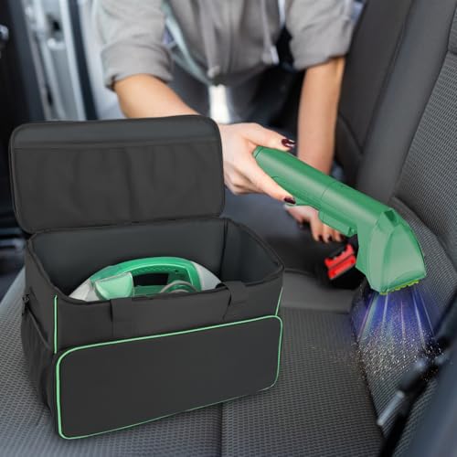 Portable Carpet Cleaner Storage Bag with Accessory Pockets, Black