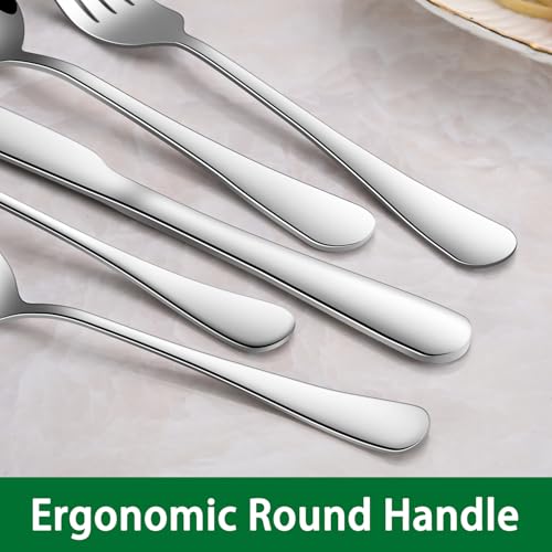 8-Piece Stainless Steel Teaspoons Set, 6.7-Inch Mirror Polished Spoons