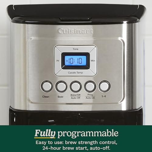 14-Cup Programmable Stainless Steel Coffee Maker with Glass Carafe