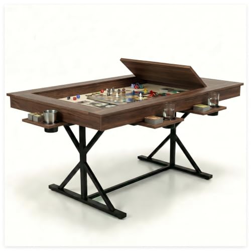 Convertible Board Game & Dining Table - 62" x 38" Poker Table for 4-6 Players