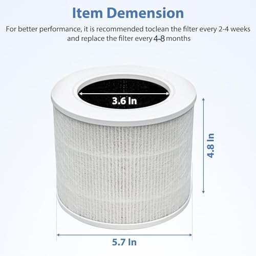 2 Pack Mini Replacement Air Filter with Activated Carbon H13 HEPA