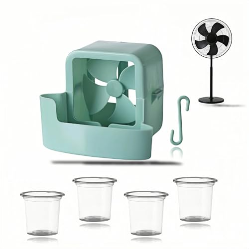 Portable Fan Cooling Attachment Ice Box Cooler with Hook for Home and Patio