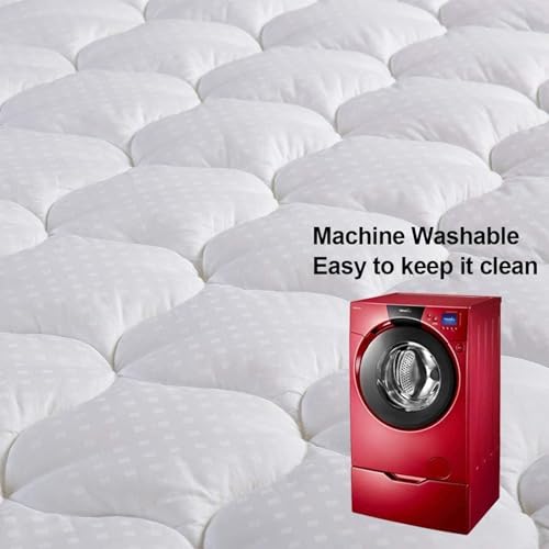 Cooling Cotton Queen Mattress Pad - Quilted Pillow Top Protector