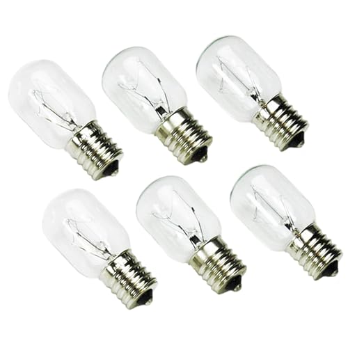 40W E17 Base Appliance Light Bulbs for Microwave and Oven, 6 Pack