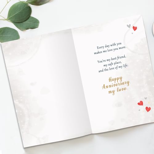 Funny Anniversary Card for Husband - Romantic 5x7 Greeting Card