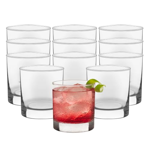 11 oz Heavy Base Rocks Glasses - Set of 12 Old Fashioned Whiskey Tumblers