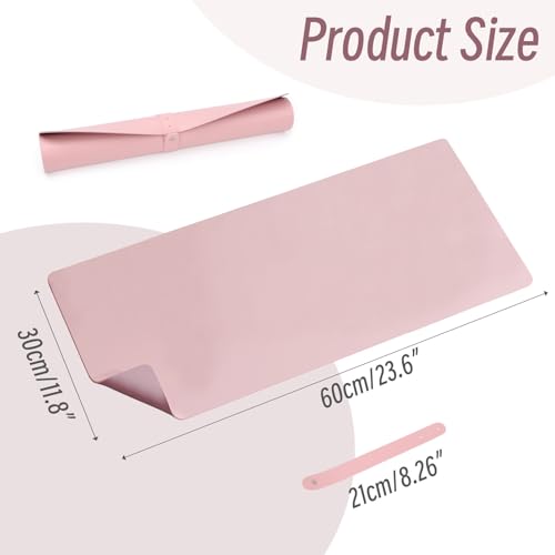 Waterproof Leather Makeup Vanity Mat, Non-Slip Desk Pad Protector