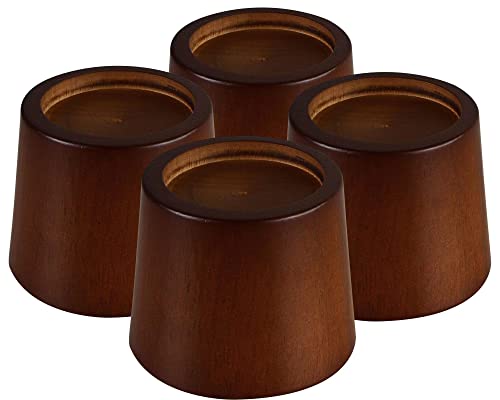 3-Inch Wooden Bed Risers Set of 4 | Heavy Duty, Non-Slip