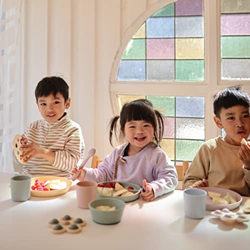 Toddler Fork and Spoon Flatware Set BPA-Free Plastic Sage