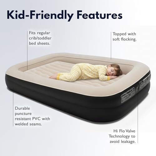 Inflatable Kids Air Mattress with Built-in Pump | 150lb Capacity