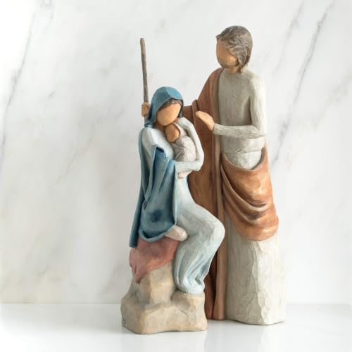 Willow Tree The Christmas Story Nativity Figures Set - Hand-Painted Mary & Joseph