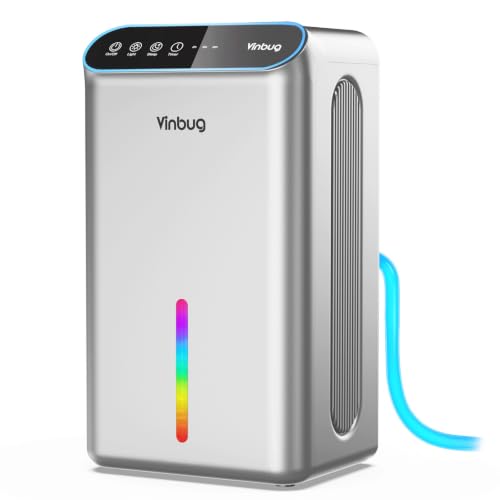 Home Dehumidifier 98 OZ Tank with Drain Hose and Sleep Mode