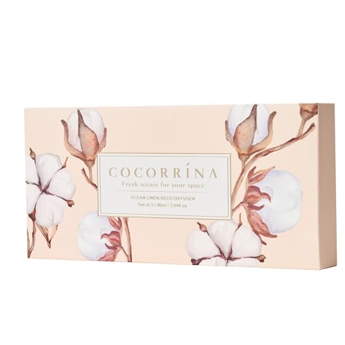 3-Pack Reed Diffuser Set with 24 Sticks - Vanilla, Rose & Linen Fragrance