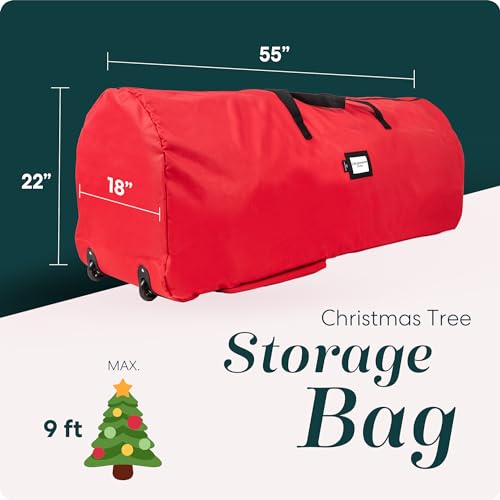 Rolling Christmas Tree Storage Bag for 9 Ft Trees with Wheels