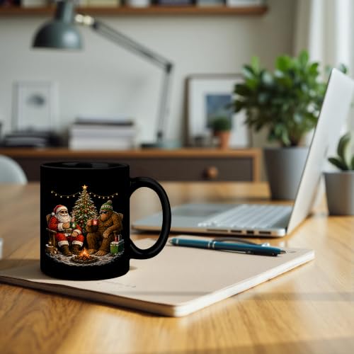 Funny Bigfoot Santa Christmas Mug 11 oz - DEQSX 12Child