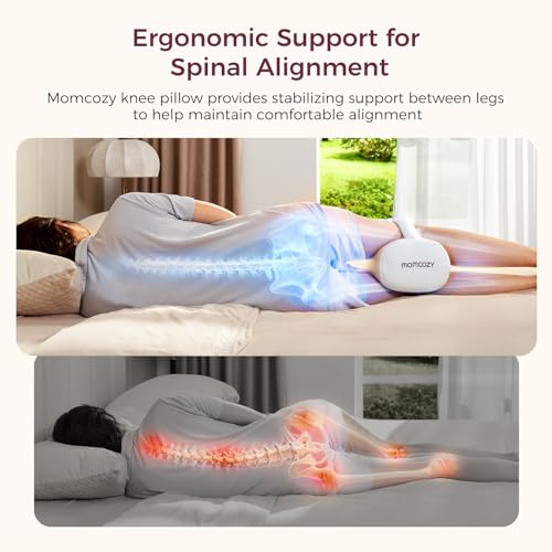 Knee Pillow for Side Sleepers - Soft Memory Foam with Adjustable Strap