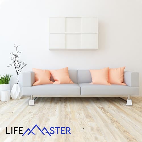 Furniture Risers Set - 4 Non-Slip Bed & Sofa Leg Elevators