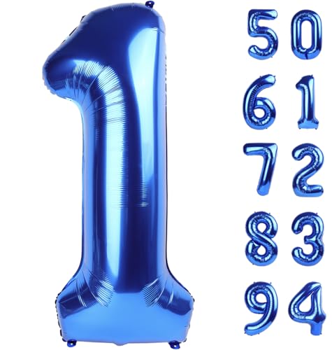 Navy Blue Number Balloon - 40 Inch Birthday Decoration