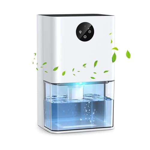 50OZ Small Dehumidifier for Bedroom Closet with Auto Shut Off and 7-Color Lights