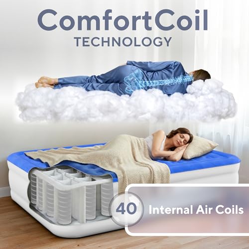 Raised Queen Air Mattress with Built-in Pump - 19 Inch Inflatable Guest Bed