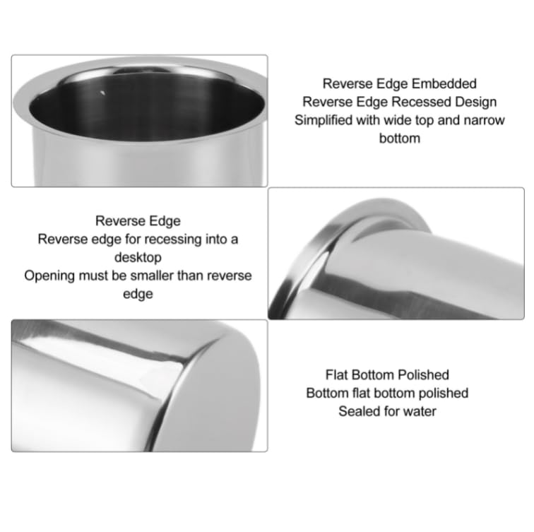 HEEPDD Stainless Steel Kitchen Utensil Holder, Countertop Organizer for Cooking Utensils, Silverware, Chopsticks, 5.4 x 3.4 Inch, 3 Pack