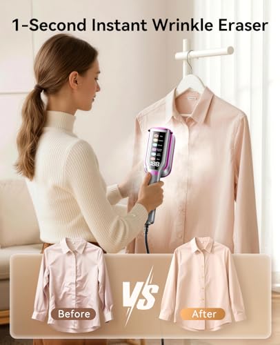 2-in-1 Handheld Garment Steamer & Iron, 1200W Portable Clothes Steamer