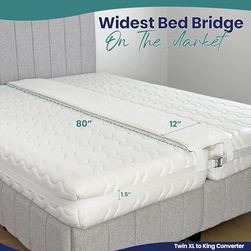 Split King Bed Bridge & Mattress Connector - Twin XL to King Gap Filler