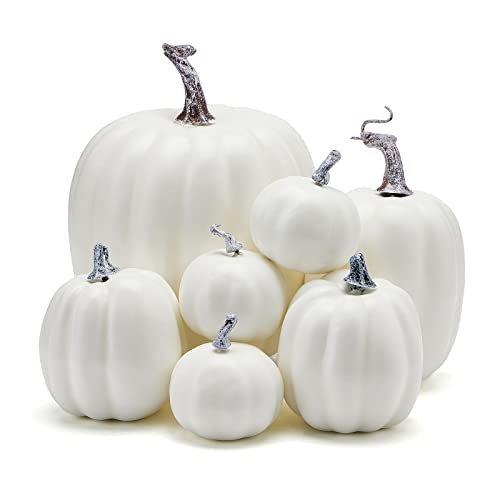 7-Piece Artificial Pumpkin Set for Fall Decoration - Foam