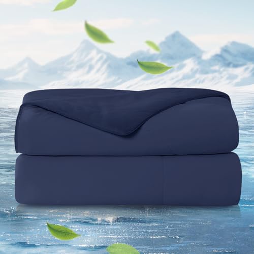 Cooling Comforter Queen Size - Reversible Silky Smooth Blanket