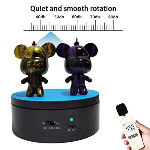 360-Degree Motorized Rotating Display Stand for Tumblers, 4.72-Inch